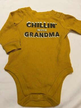 “Bundle 10/$13” Garanimals 3-6M Yellow Baby Bodysuit - Chillin' With Grandma